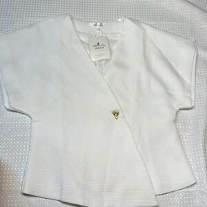 White Blazer Cardigan, NWT Large